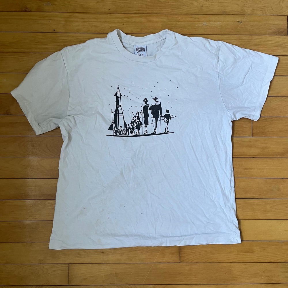 Billionaire Boys Club Mens XL White Graphic T-Shirt Vintage Single Stitch Rare